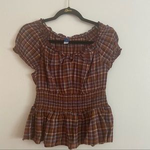 Plaid top from Old Navy